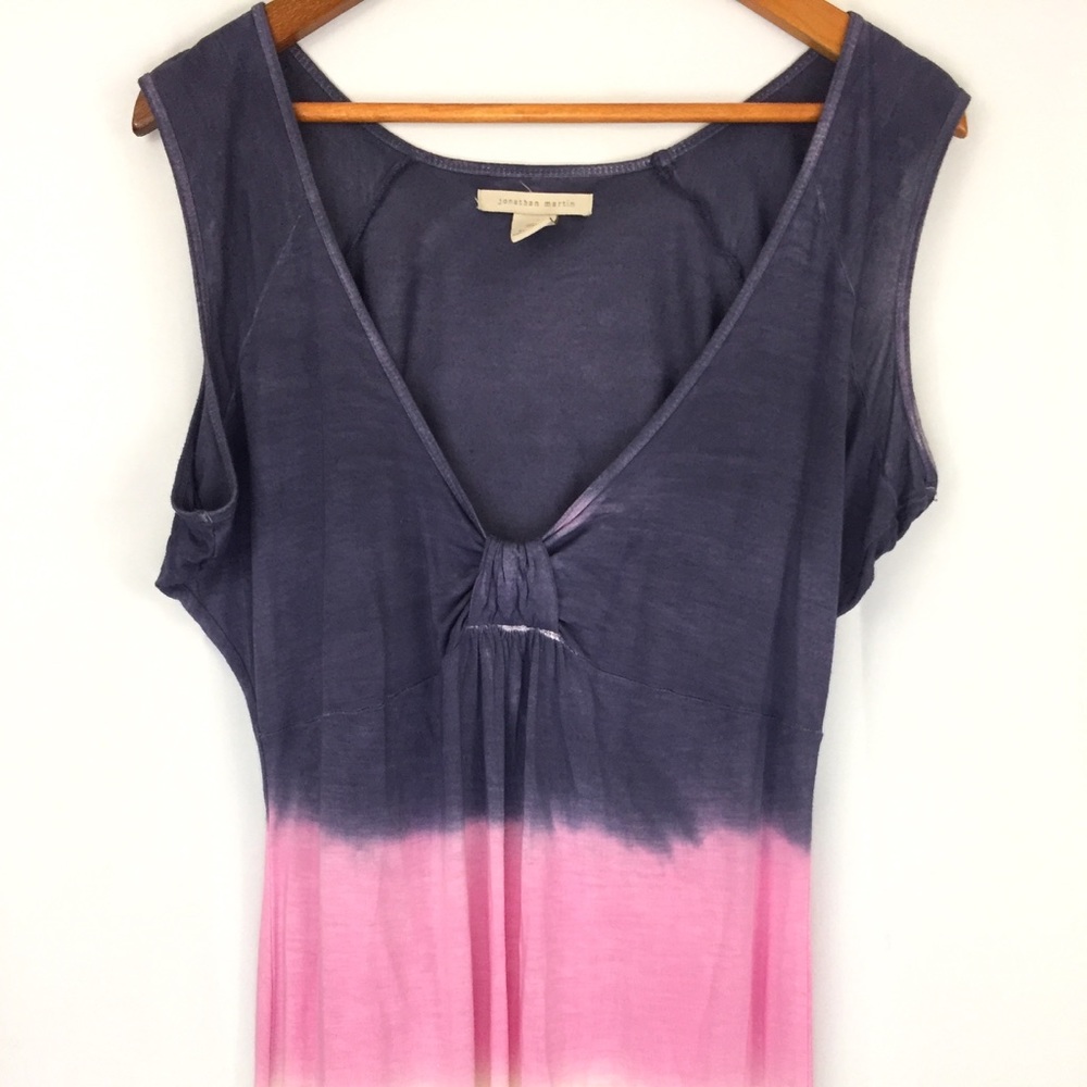 Jonathan Martin Dip Dye low cut slimming tank top